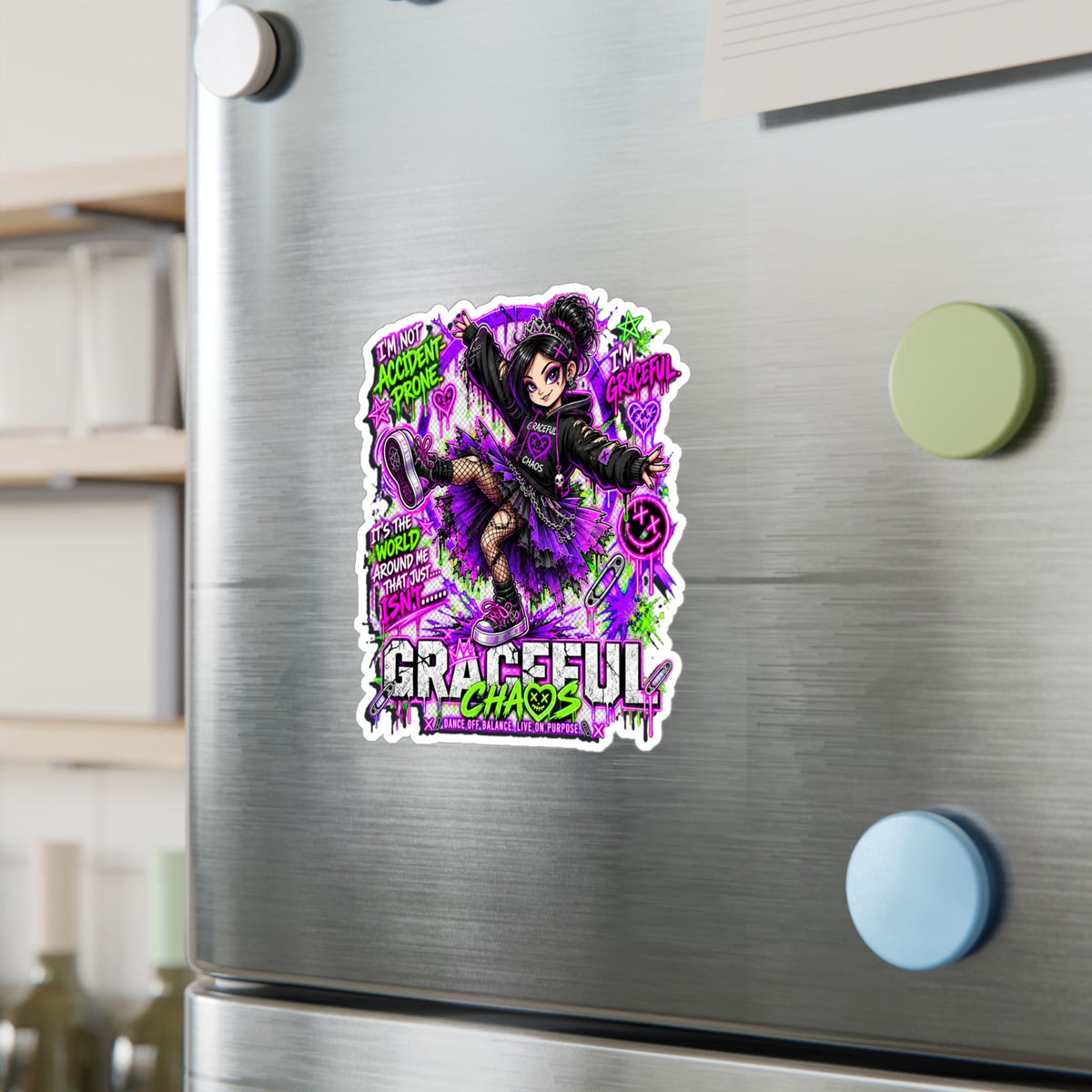 a magnet on a refrigerator
