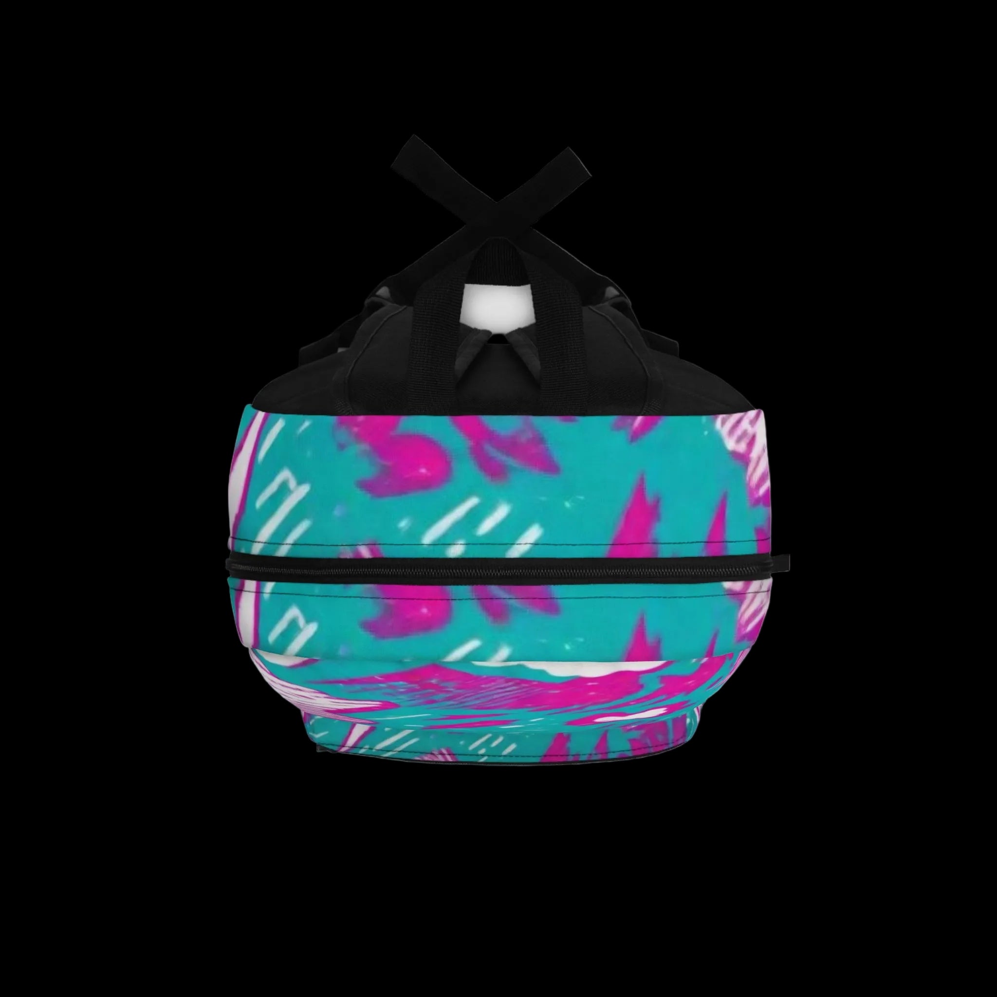 Neon Cat-Girl Risograph Backpack | Alternative Art Rucksack | Chaos Kitten Emporium®