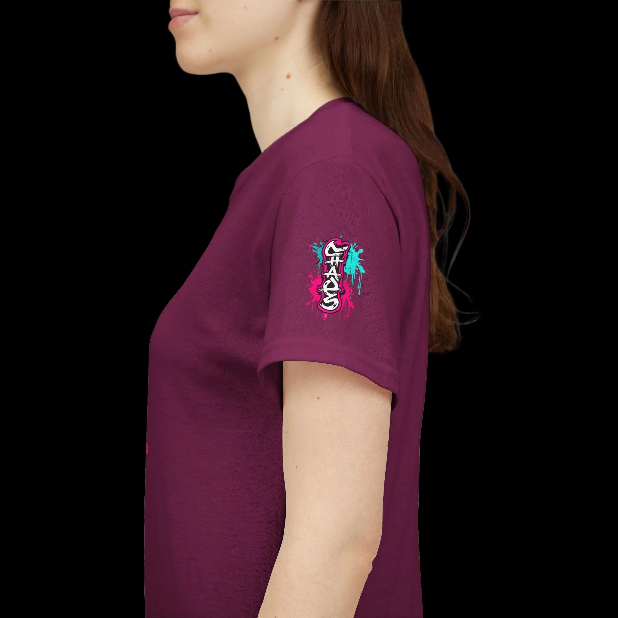 Graffiti Chaos Dragon Skull Graphic T-Shirt | Neon Drip Streetwear Chaos Kitten Emporium®