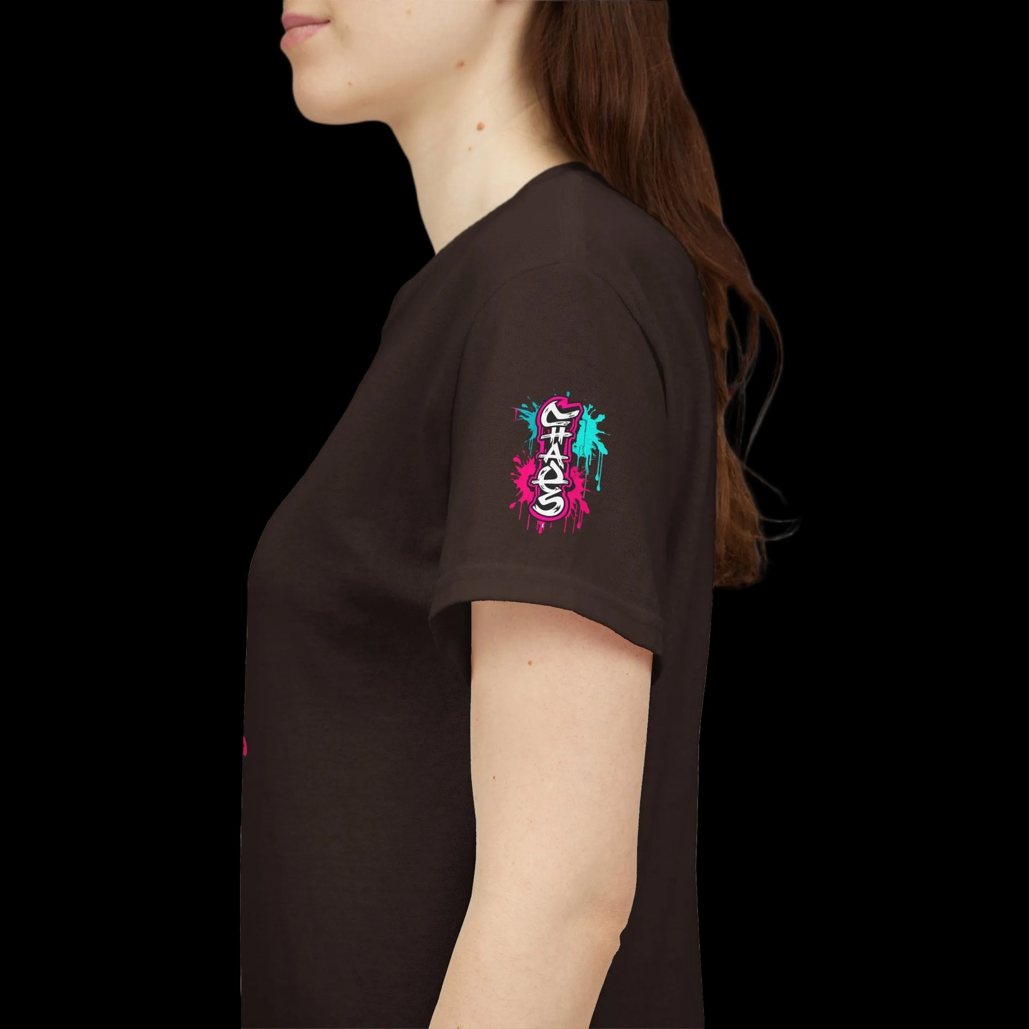 Graffiti Chaos Dragon Skull Graphic T-Shirt | Neon Drip Streetwear Chaos Kitten Emporium®