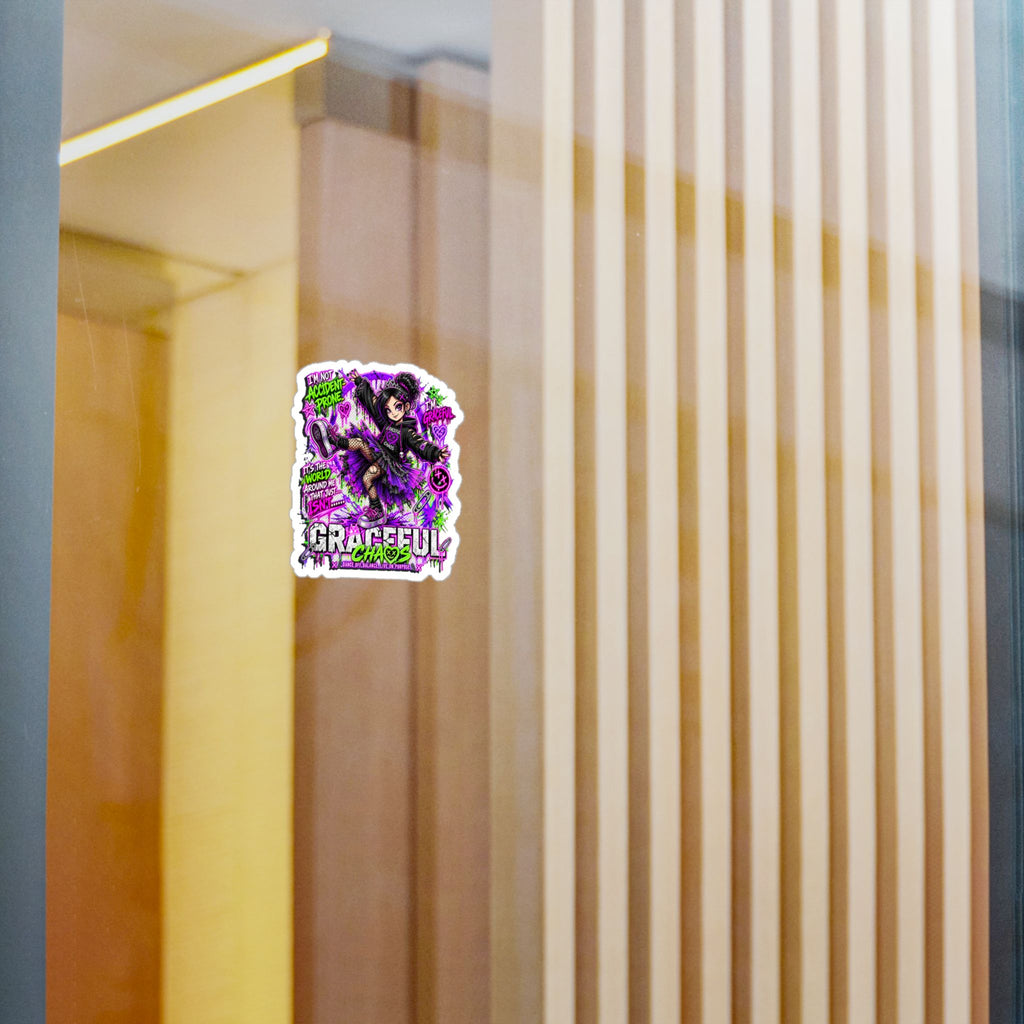 a sticker on a window
