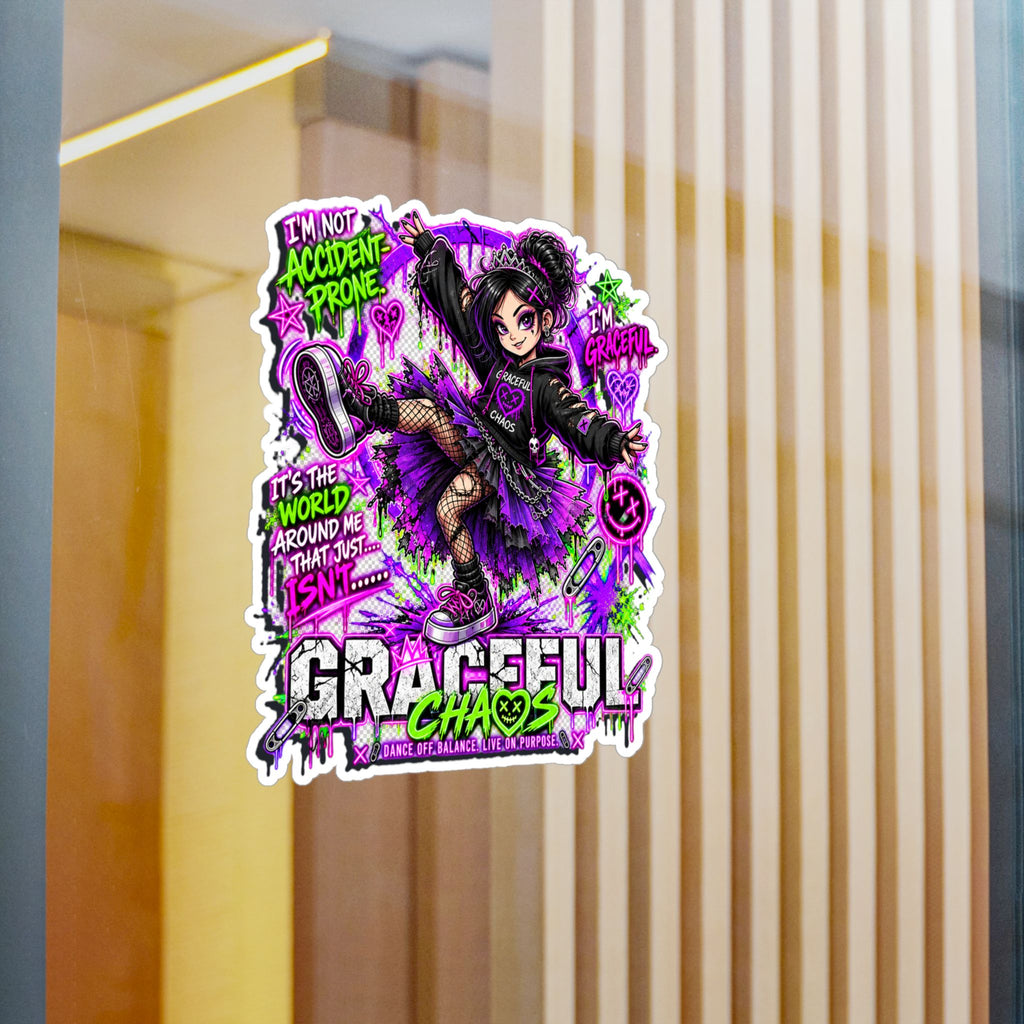 a sticker on a window