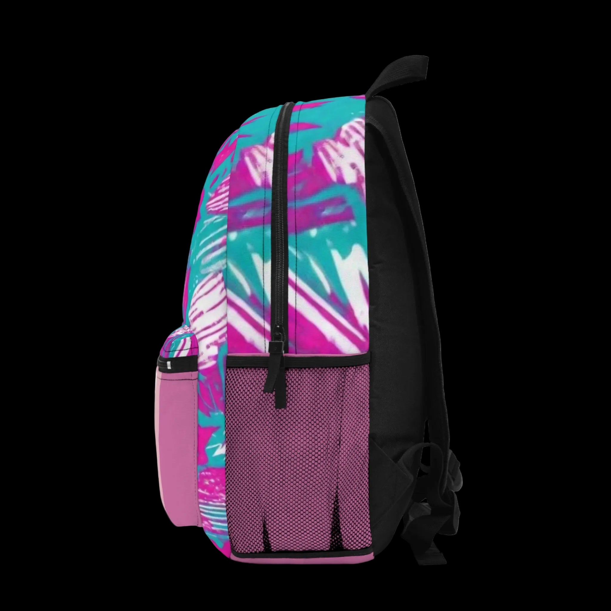 Neon Cat-Girl Risograph Backpack | Alternative Art Rucksack | Chaos Kitten Emporium®