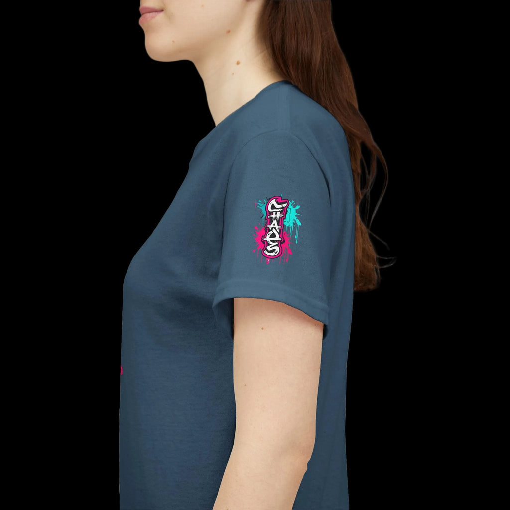 Graffiti Chaos Dragon Skull Graphic T-Shirt | Neon Drip Streetwear Chaos Kitten Emporium®