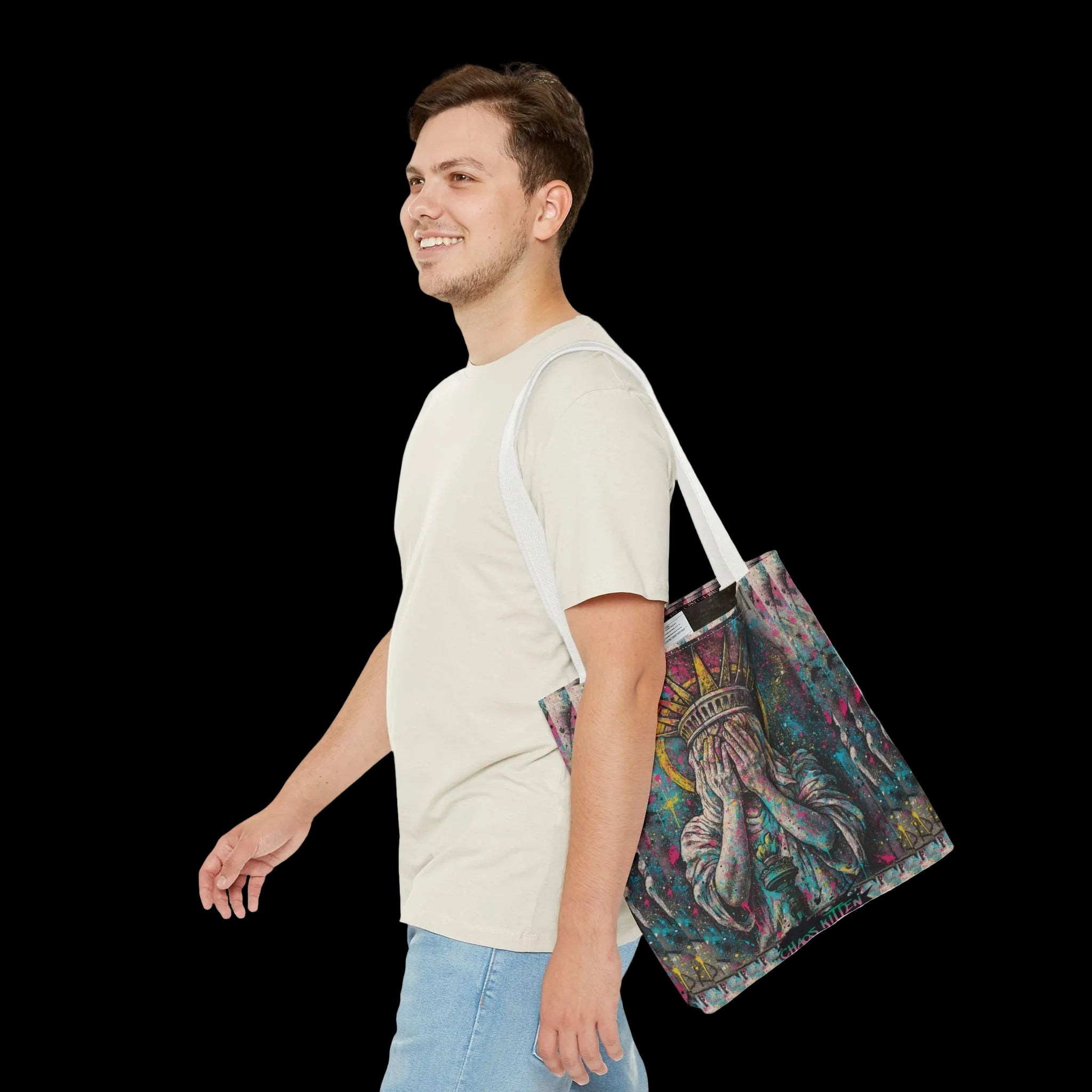 Lady Liberty Punk Rebellion Tote | Gothic Apparel | Chaos Kitten Emporium®