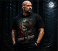 All-over print graphic T-shirt featuring dark fairytale and chaotic kitten design from Embrace The Beast collection by Chaos Kitten Emporium.