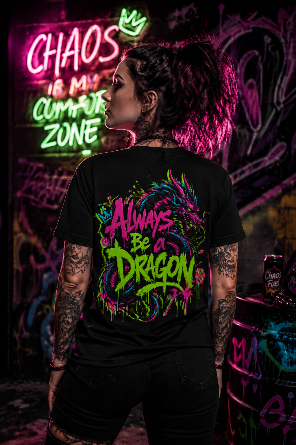 Never the Damsel Graphic Tee | Gothic Graphic Apparel | Chaos Kitten Emporium®