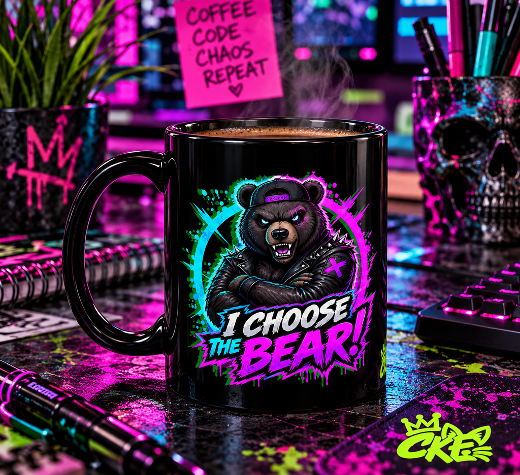 a mug with a bear on it