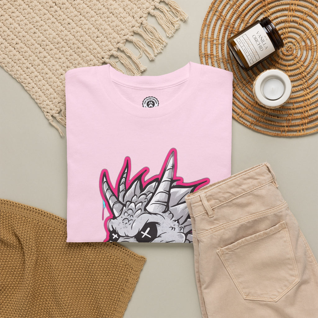 Graffiti Chaos Dragon Skull Graphic T-Shirt | Neon Drip Streetwear Chaos Kitten Emporium®