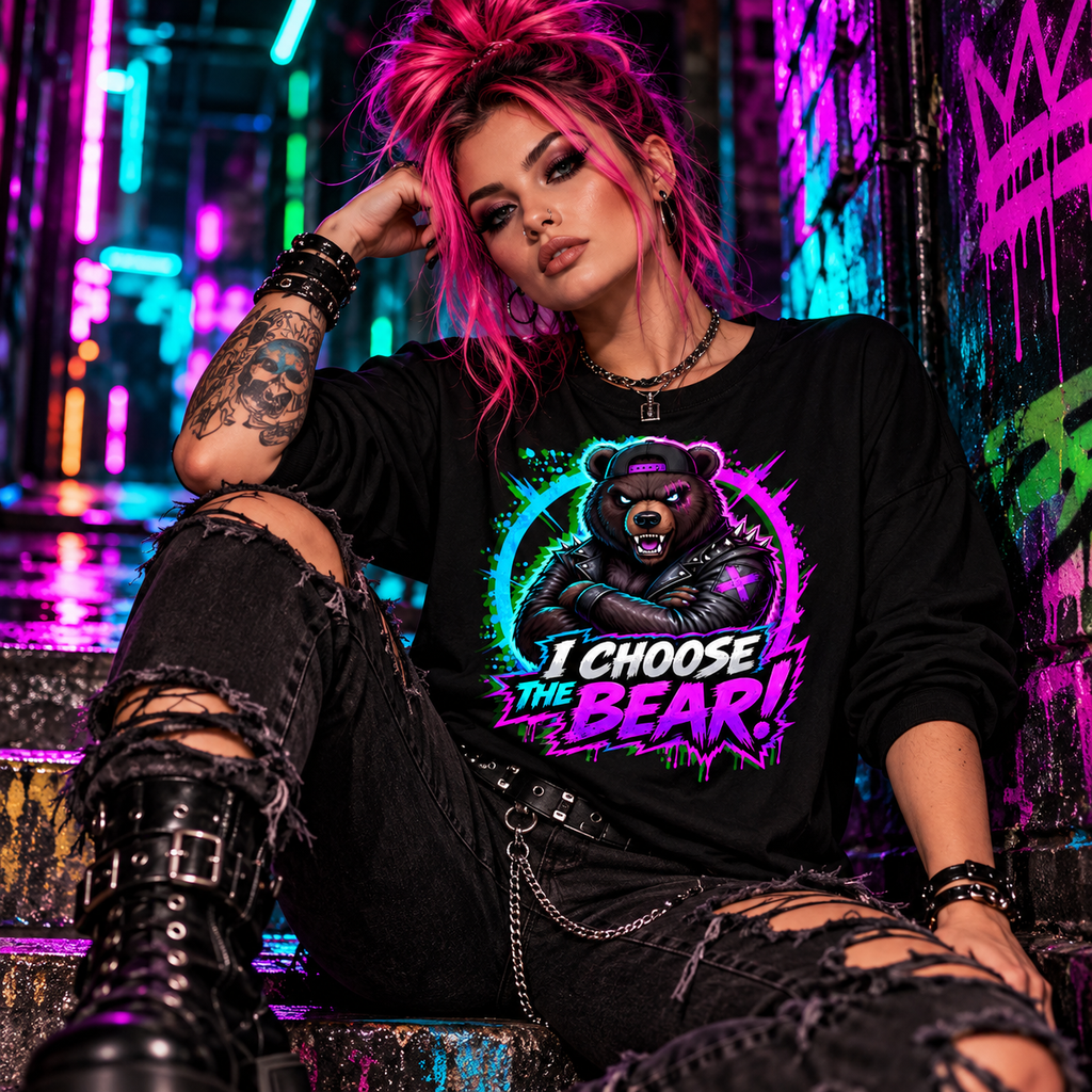 Apparel,IChoosetheBear,beargraphicshirt,CKE,ChaosKittenEmporium,neongraffitistreetwear,alternativestreetwear