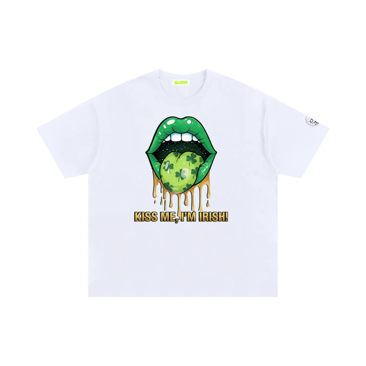 OversizedGraphicTee,KissMeImIrishShirt,SaintPatricksDayTee,IrishGraphic,UnisexStreetwear,Apparel,ChaosKittenEmporium,CKE