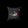 a pillow with a picture of an eye