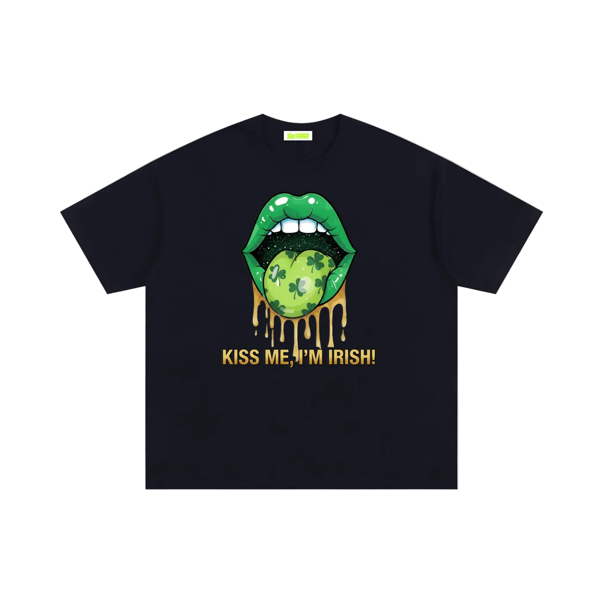 OversizedGraphicTee,KissMeImIrishShirt,SaintPatricksDayTee,IrishGraphic,UnisexStreetwear,Apparel,ChaosKittenEmporium,CKE