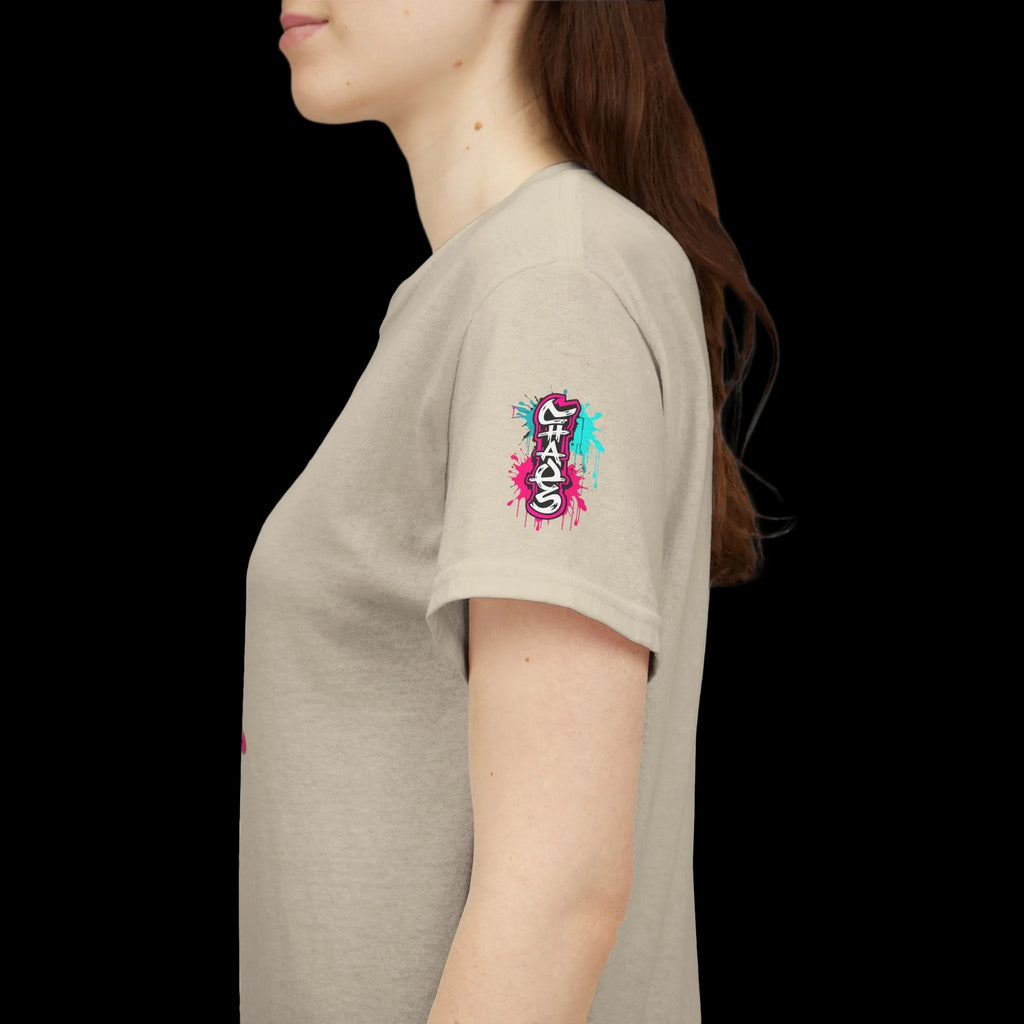 Graffiti Chaos Dragon Skull Graphic T-Shirt | Neon Drip Streetwear Chaos Kitten Emporium®