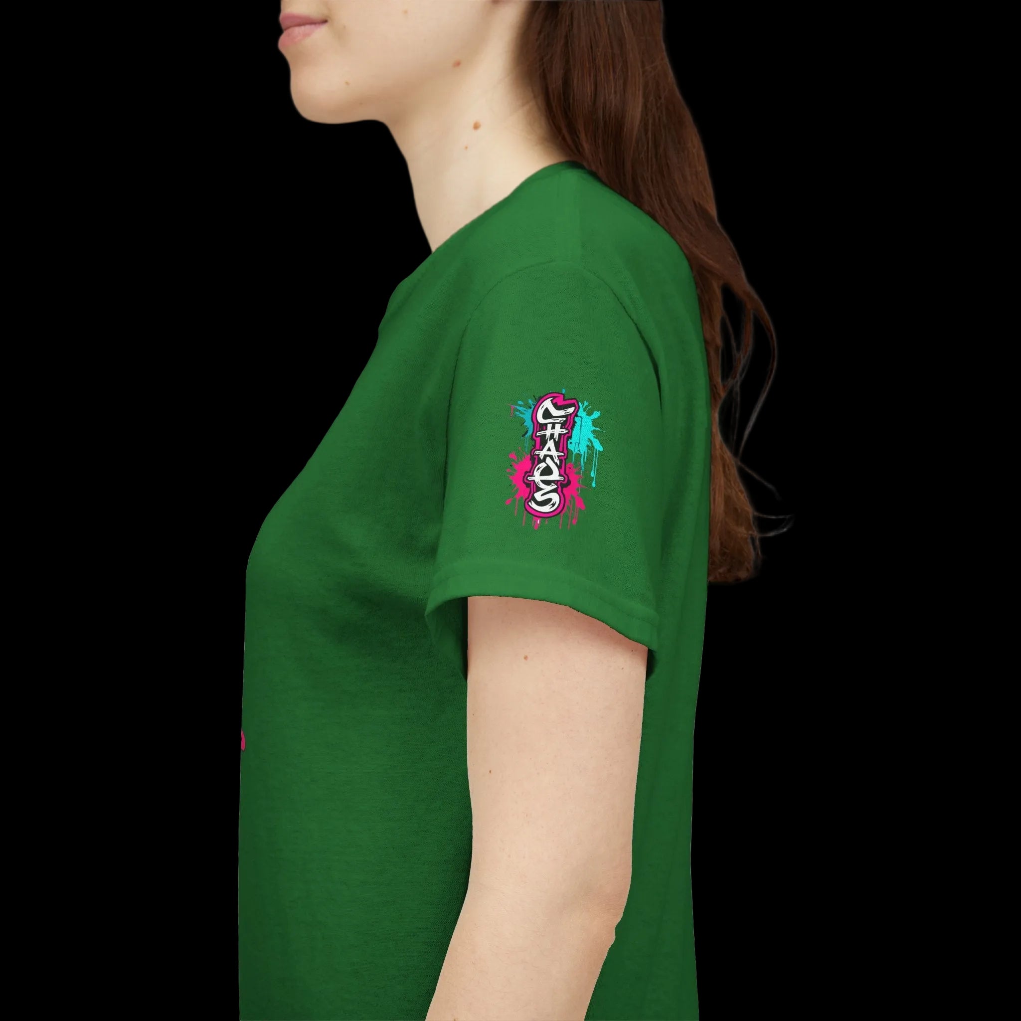 Graffiti Chaos Dragon Skull Graphic T-Shirt | Neon Drip Streetwear Chaos Kitten Emporium®