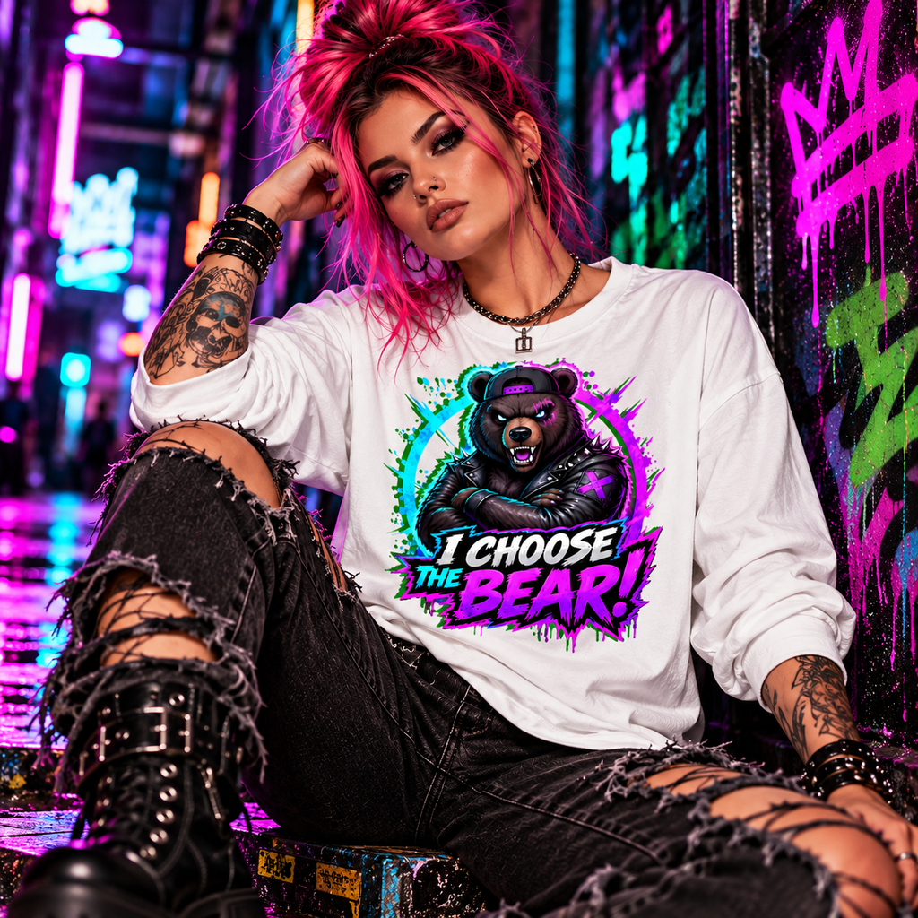Apparel,IChoosetheBear,beargraphicshirt,CKE,ChaosKittenEmporium,neongraffitistreetwear,alternativestreetwear