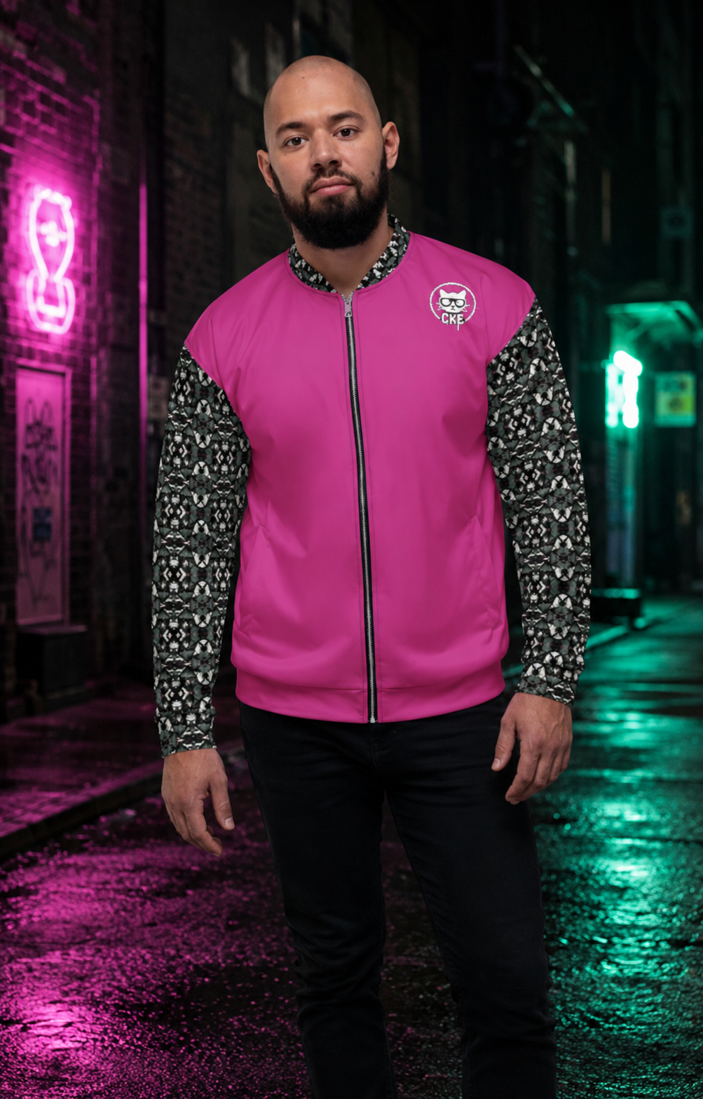 Cyber Kitten Bomber Jacket | Cyber-Grunge Streetwear | Chaos Kitten Emporium®