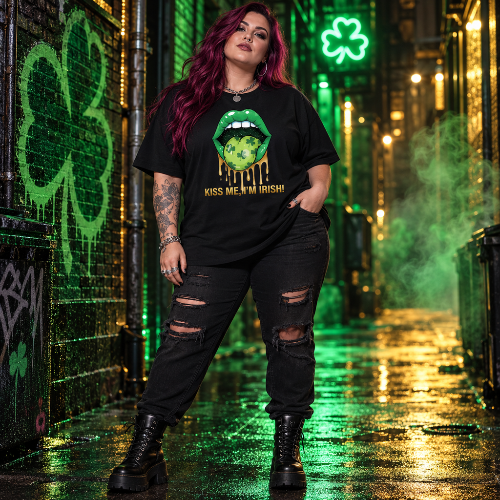 a woman standing in a alley with graffiti