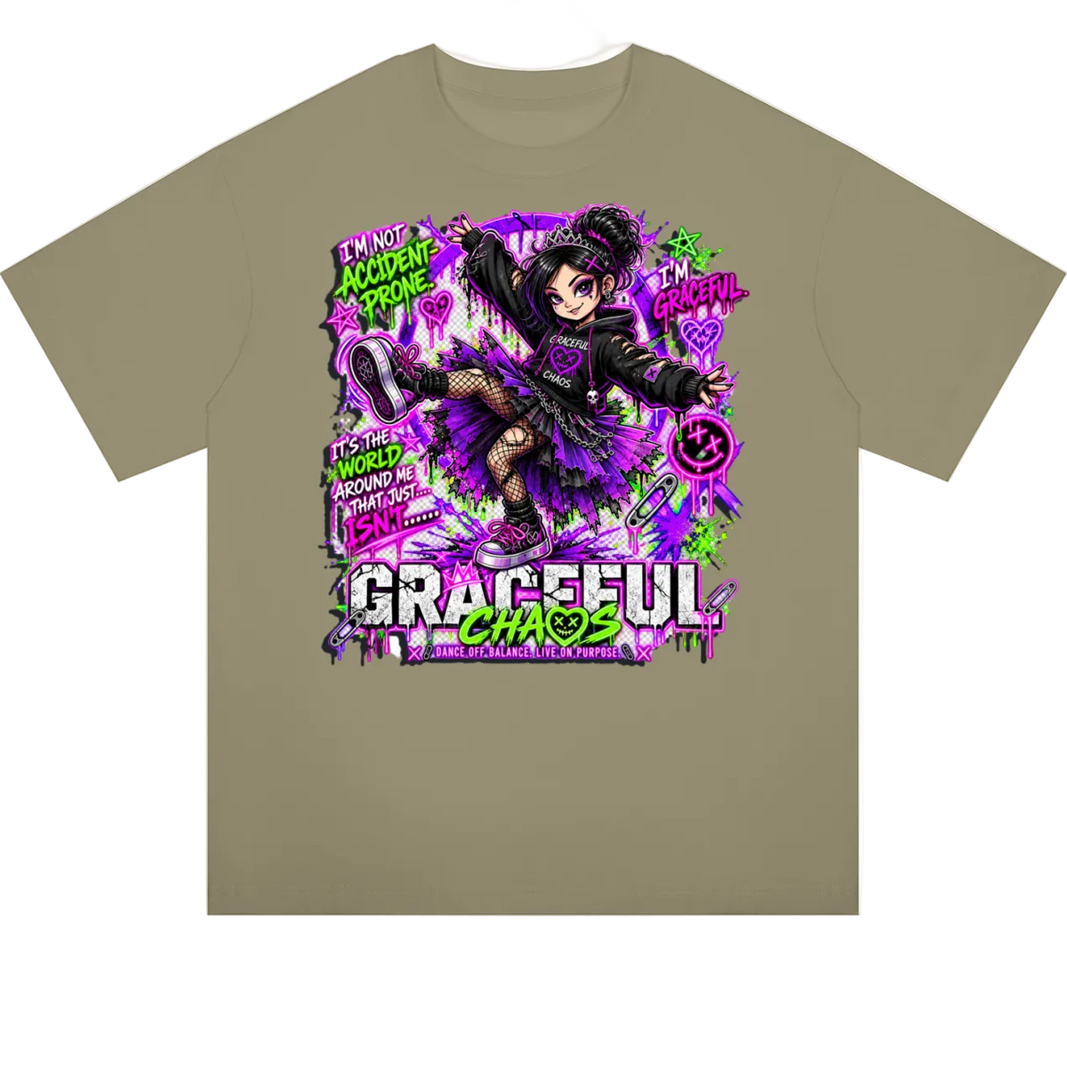 a t-shirt with a cartoon on it