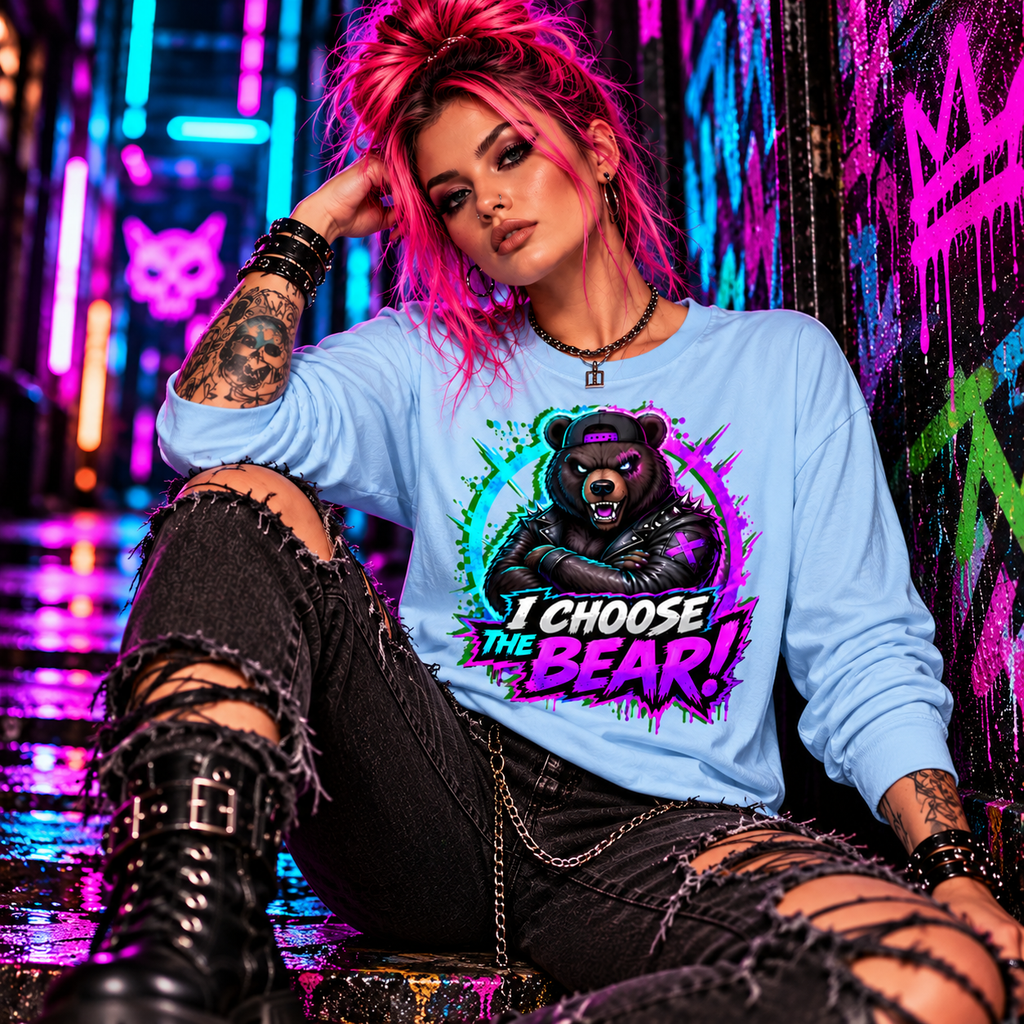 Apparel,IChoosetheBear,beargraphicshirt,CKE,ChaosKittenEmporium,neongraffitistreetwear,alternativestreetwear