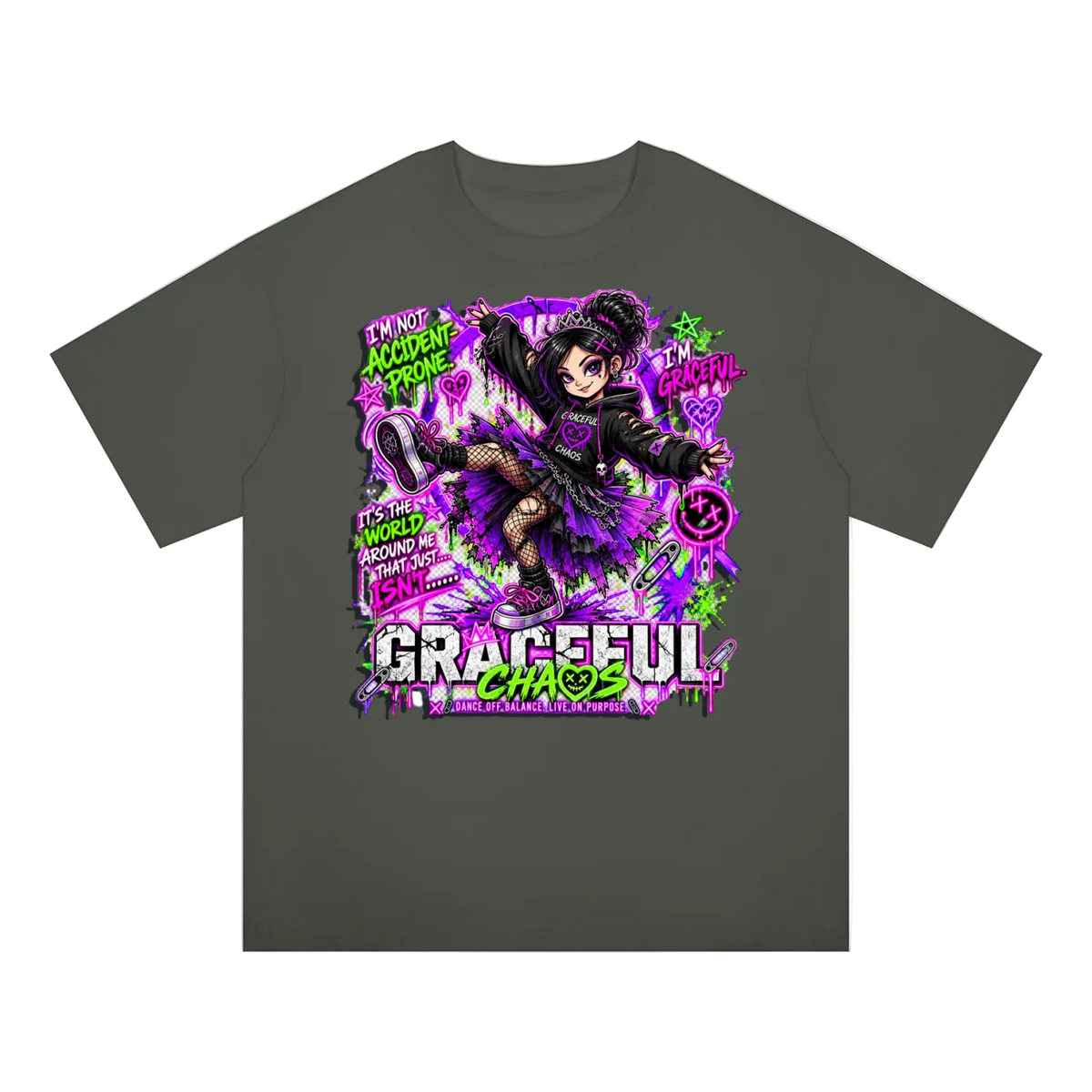 a t-shirt with a cartoon character on it
