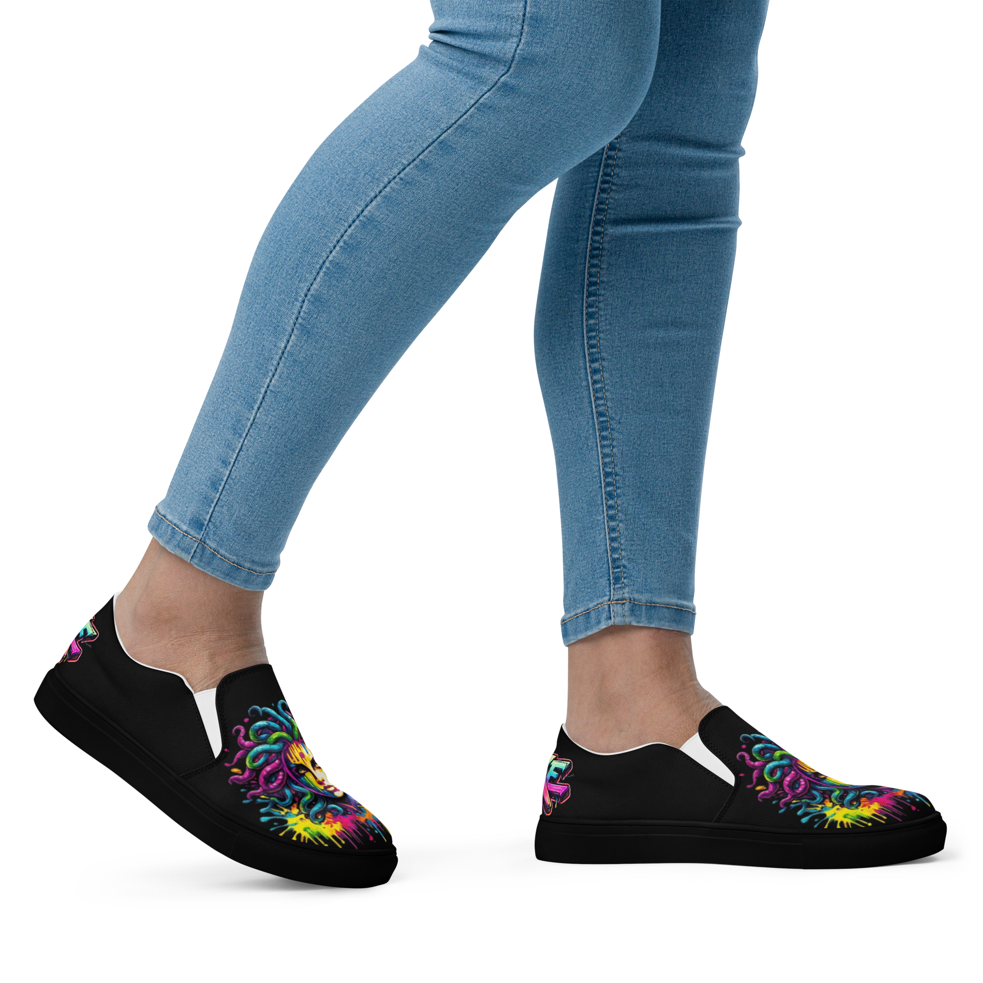 Medusa Slip on Streetwear Shoes Chaos Kitten Emporium
